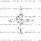 Subtilus mėnulio ir Šaulio zodiako ženklo tatuiruotės dizainas su šakele ir data